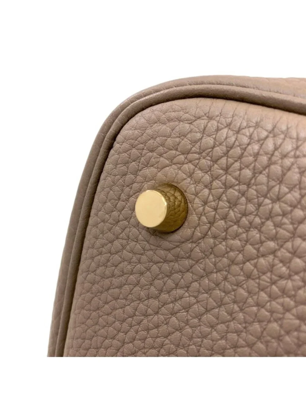 Hermes Picotin Lock Etoupe Gold Handbag Taurillon Clemence